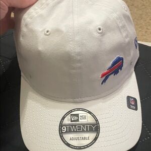New Era White Buffalo Bills Adjustable Cap